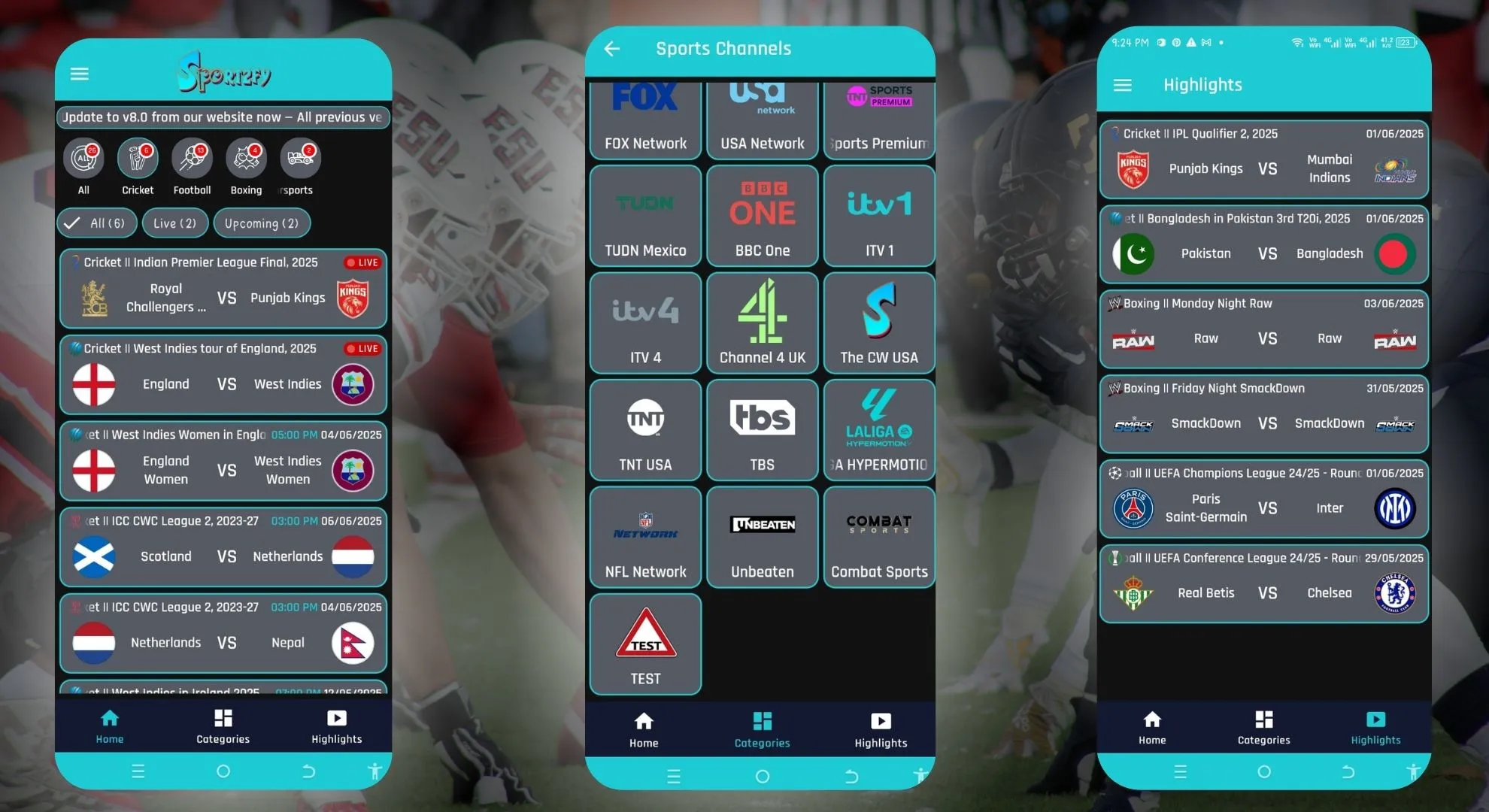 Real-time scores image